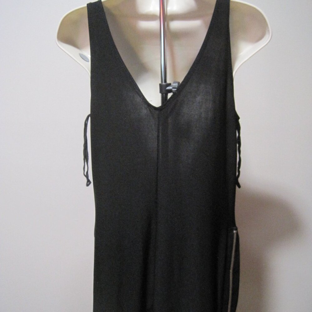 Michael Kors Women's Black Blouse Size Medium Cowl Neck Sleeveless Side Zipper - Picture 4 of 6